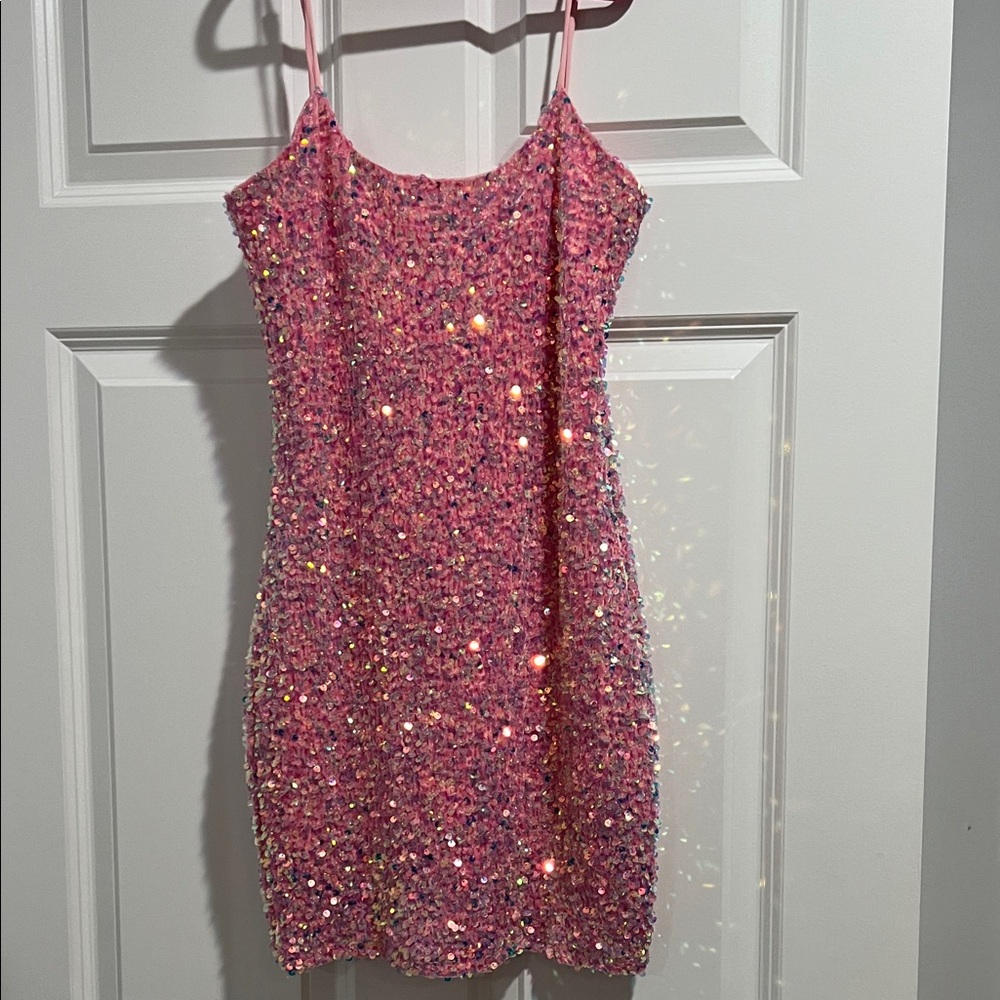 Lucy in the Sky Pink Sequin Dress